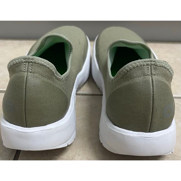 OOFOS Women's OOMG EEZEE Low shoe slip-on taupe canvas size 8 - Picture 4 of 8